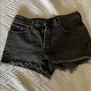 Levi’s black cutoff shorts